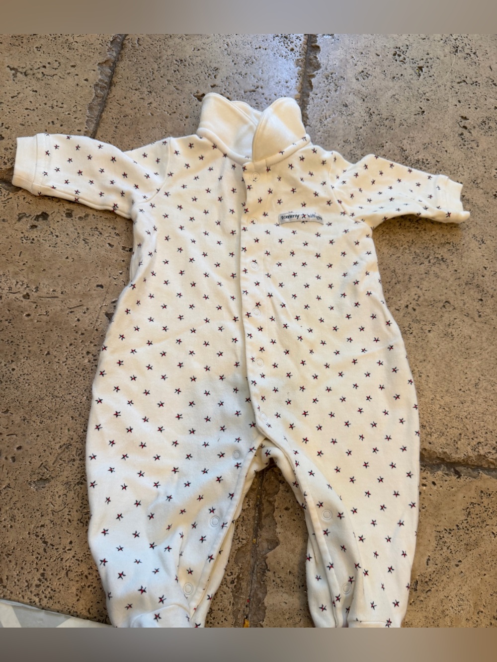 Tommy Hilfiger White and Red Baby One-Piece